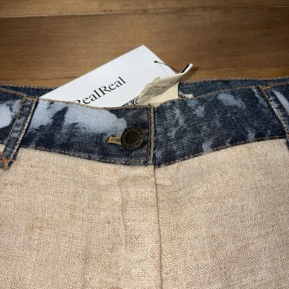 Vintage Dolce & Gabbana Archive Pant DOLCE&GABBANA Pants in mixt Linen. Cream 42